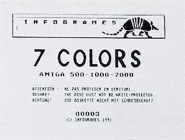 Top of cartridge artwork for 7 Colors on the Commodore Amiga.