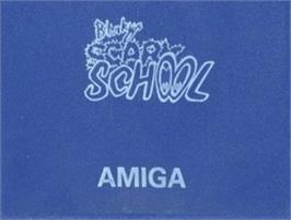 Top of cartridge artwork for Blinky's Scary School on the Commodore Amiga.