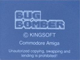 Top of cartridge artwork for Bug Bomber on the Commodore Amiga.