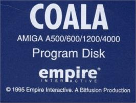 Top of cartridge artwork for COALA on the Commodore Amiga.