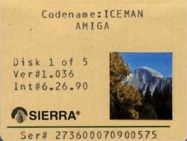 Top of cartridge artwork for Codename: ICEMAN on the Commodore Amiga.