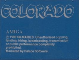 Top of cartridge artwork for Colorado on the Commodore Amiga.