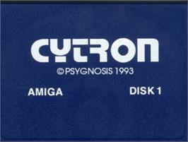 Top of cartridge artwork for Cytron on the Commodore Amiga.