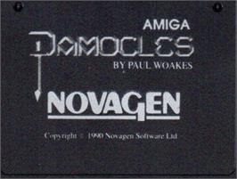 Top of cartridge artwork for Damocles: Mercenary 2 on the Commodore Amiga.