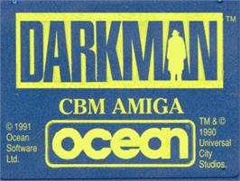 Top of cartridge artwork for Darkman on the Commodore Amiga.
