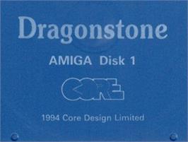 Top of cartridge artwork for Dragonstone on the Commodore Amiga.