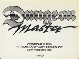 Top of cartridge artwork for Dungeon Master: Chaos Strikes Back - Expansion Set #1 on the Commodore Amiga.