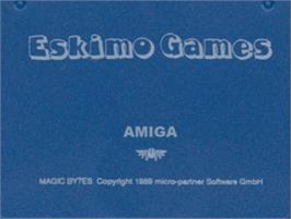 Top of cartridge artwork for Eskimo Games on the Commodore Amiga.