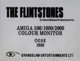 Top of cartridge artwork for Flintstones on the Commodore Amiga.