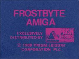 Top of cartridge artwork for Frost Byte on the Commodore Amiga.