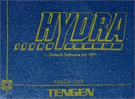 Top of cartridge artwork for Hydra on the Commodore Amiga.