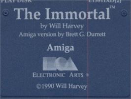 Top of cartridge artwork for Immortal on the Commodore Amiga.