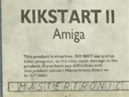 Top of cartridge artwork for Kikstart 2 on the Commodore Amiga.