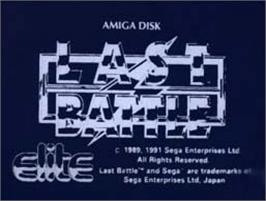 Top of cartridge artwork for Last Battle on the Commodore Amiga.