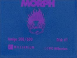 Top of cartridge artwork for Morph on the Commodore Amiga.