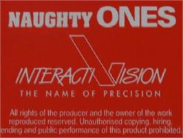 Top of cartridge artwork for Naughty Ones on the Commodore Amiga.