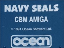 Top of cartridge artwork for Navy Seals on the Commodore Amiga.