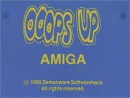 Top of cartridge artwork for Ooops Up on the Commodore Amiga.