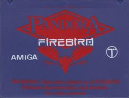 Top of cartridge artwork for Pandora on the Commodore Amiga.