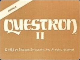Top of cartridge artwork for Questron 2 on the Commodore Amiga.