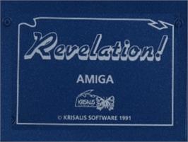 Top of cartridge artwork for Revelation on the Commodore Amiga.