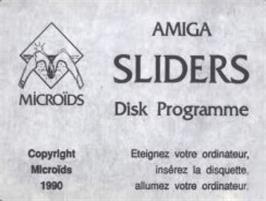 Top of cartridge artwork for Sliders on the Commodore Amiga.