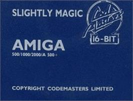 Top of cartridge artwork for Slightly Magic on the Commodore Amiga.