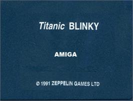 Top of cartridge artwork for Titanic Blinky on the Commodore Amiga.