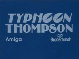 Top of cartridge artwork for Typhoon Thompson in Search for the Sea Child on the Commodore Amiga.