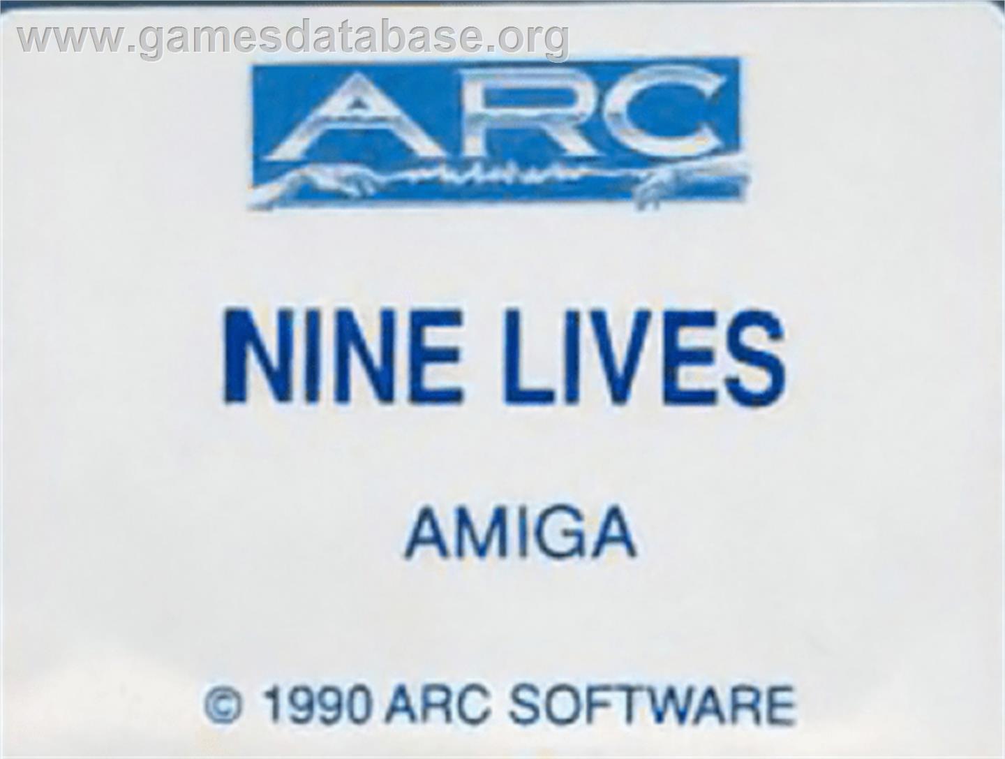 9 Lives - Commodore Amiga - Artwork - Cartridge Top