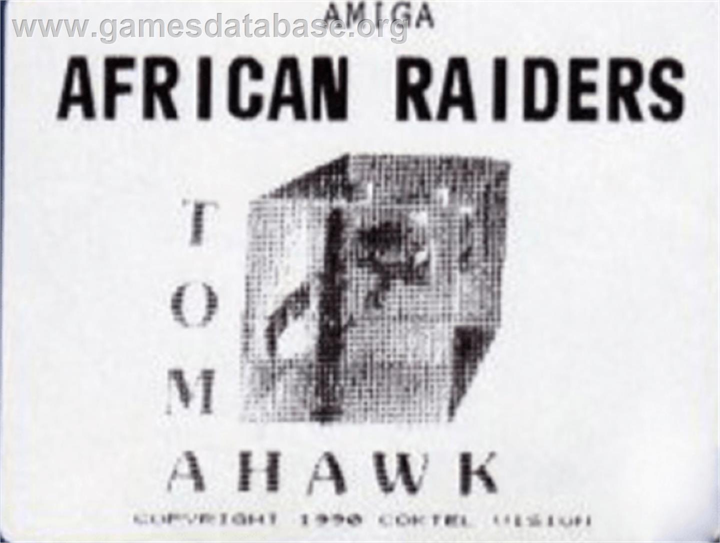 African Raiders-01 - Commodore Amiga - Artwork - Cartridge Top
