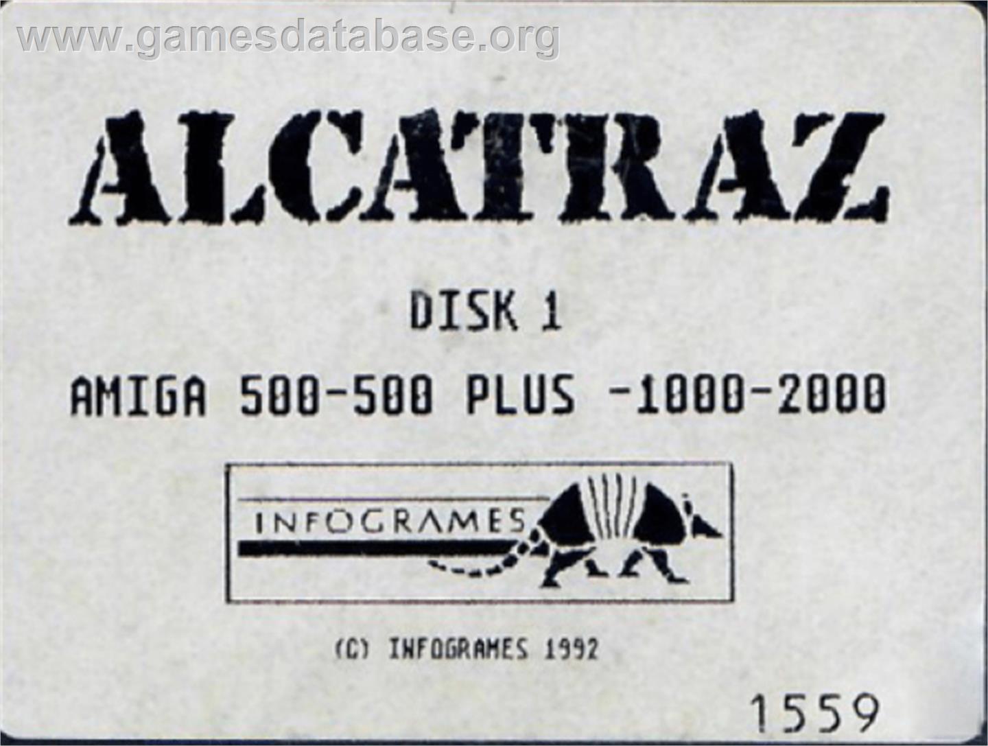 Alcatraz - Commodore Amiga - Artwork - Cartridge Top