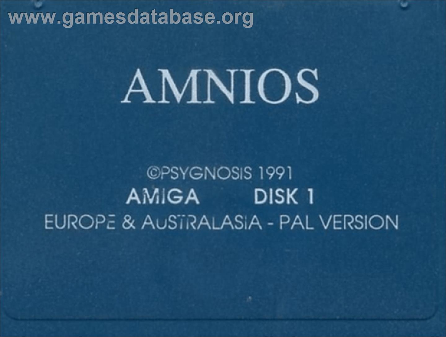 Amnios - Commodore Amiga - Artwork - Cartridge Top