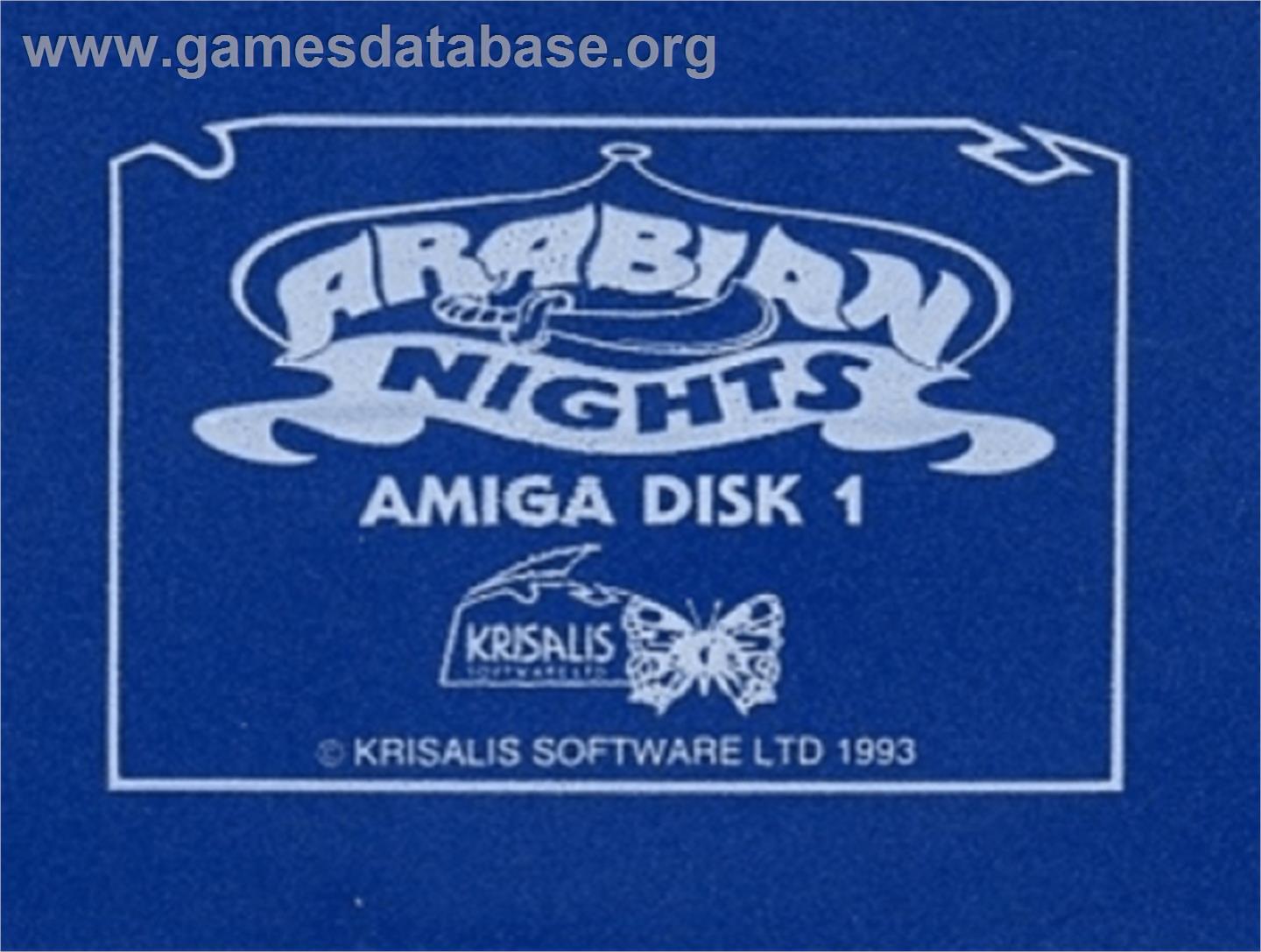 Arabian Nights - Commodore Amiga - Artwork - Cartridge Top