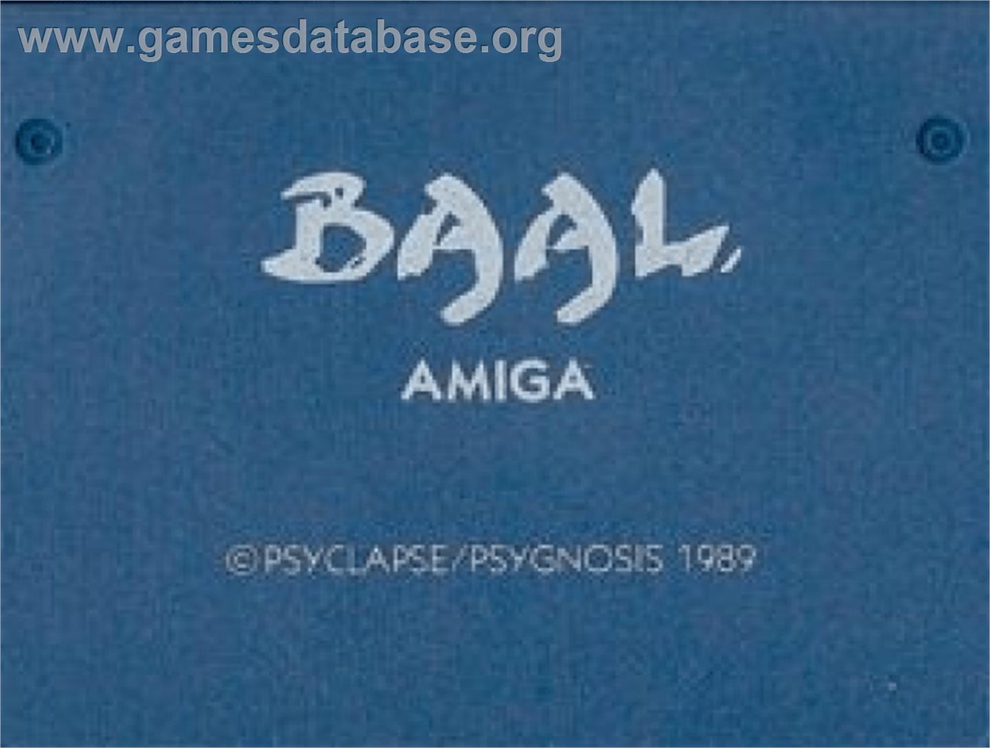 Baal - Commodore Amiga - Artwork - Cartridge Top