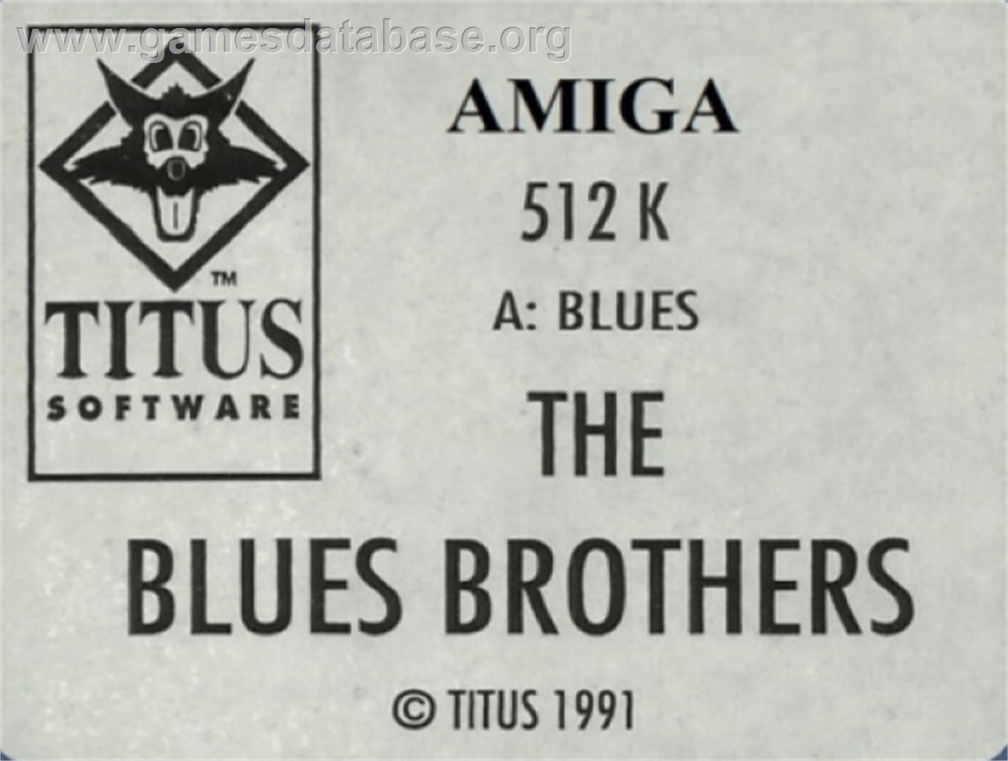 Blues Brothers - Commodore Amiga - Artwork - Cartridge Top