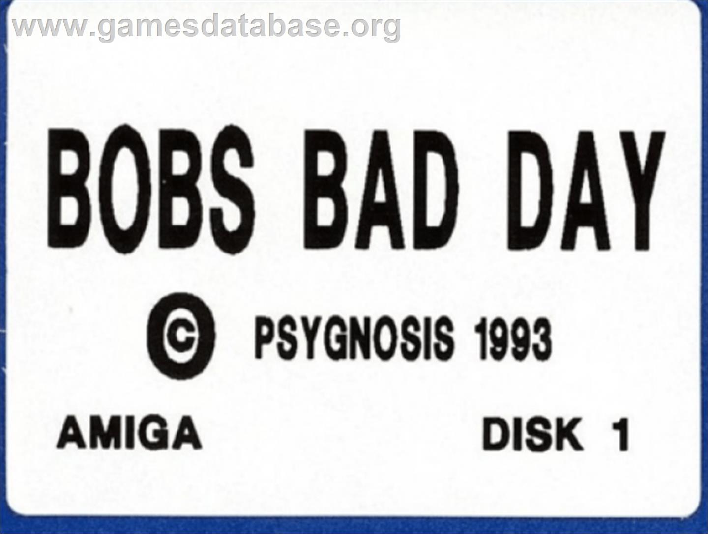 Bob's Bad Day - Commodore Amiga - Artwork - Cartridge Top
