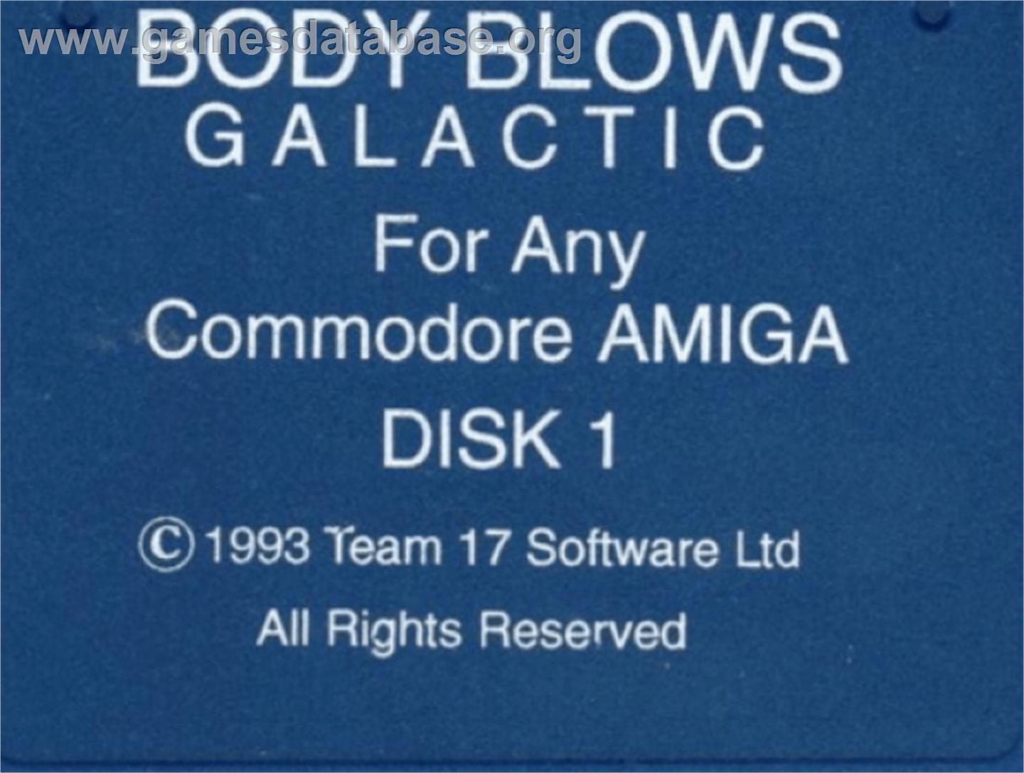 Body Blows Galactic - Commodore Amiga - Artwork - Cartridge Top