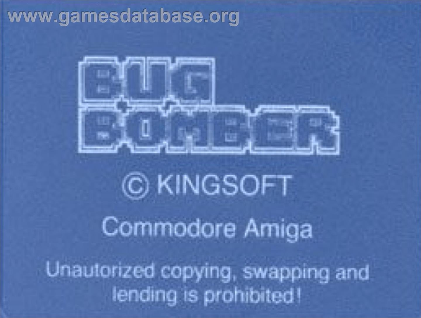 Bug Bomber - Commodore Amiga - Artwork - Cartridge Top