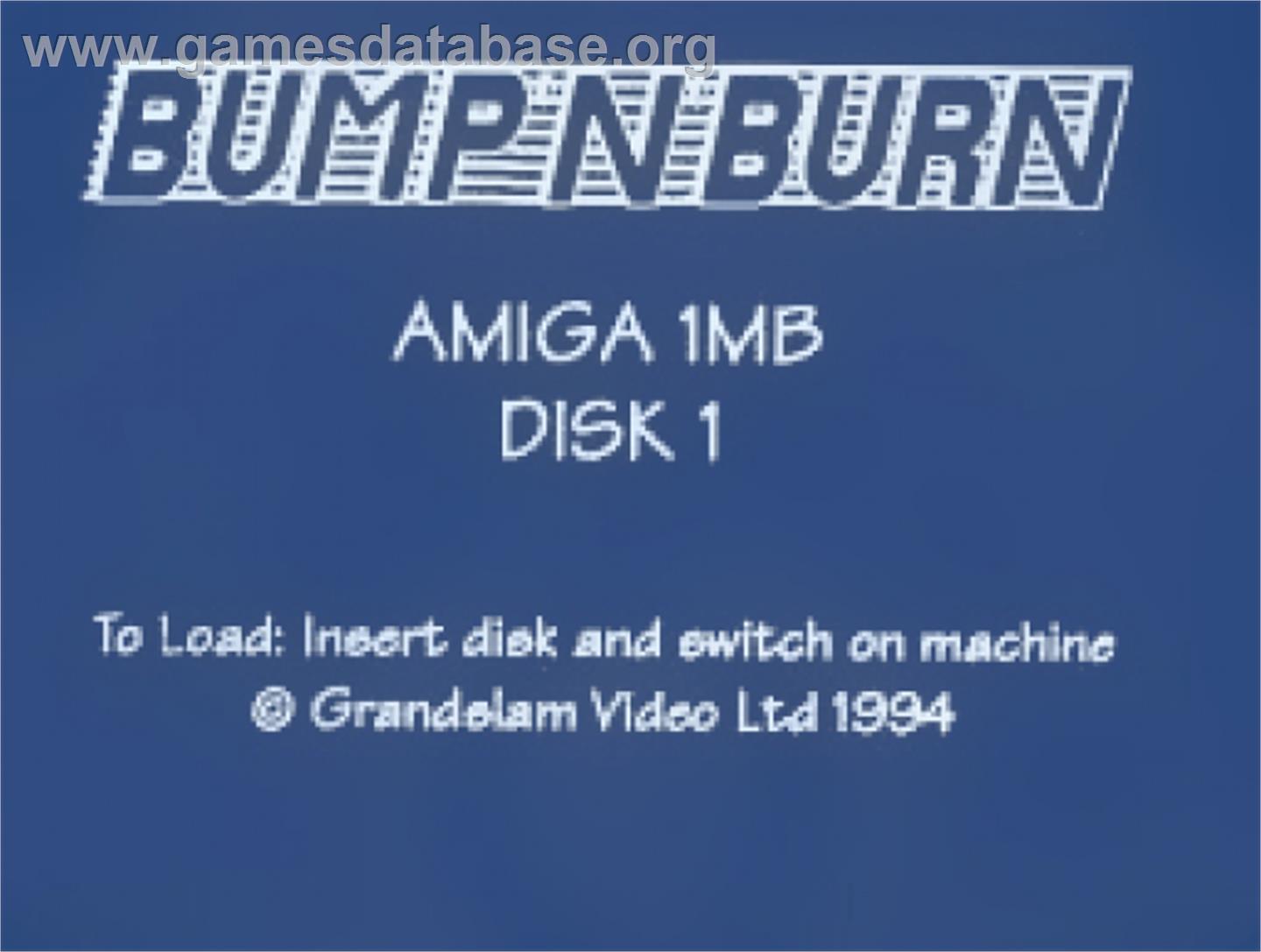Bump 'n' Burn - Commodore Amiga - Artwork - Cartridge Top