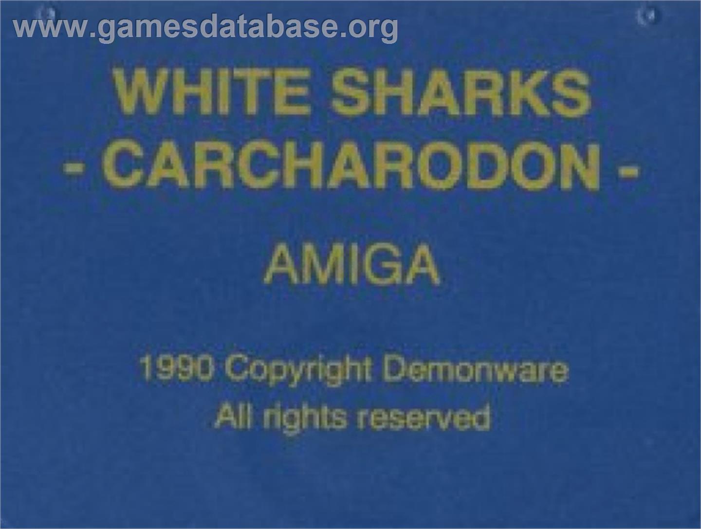 Carcharodon: White Sharks - Commodore Amiga - Artwork - Cartridge Top