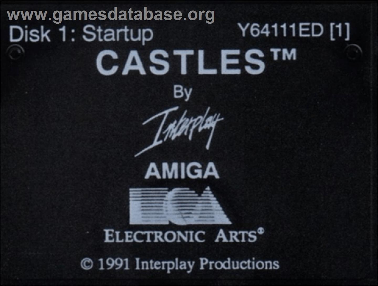Castles: The Northern Campaign - Commodore Amiga - Artwork - Cartridge Top