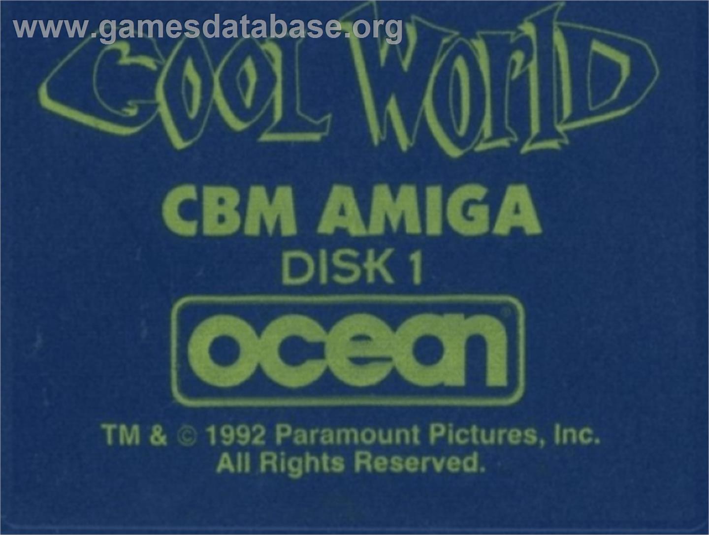 Cool World - Commodore Amiga - Artwork - Cartridge Top