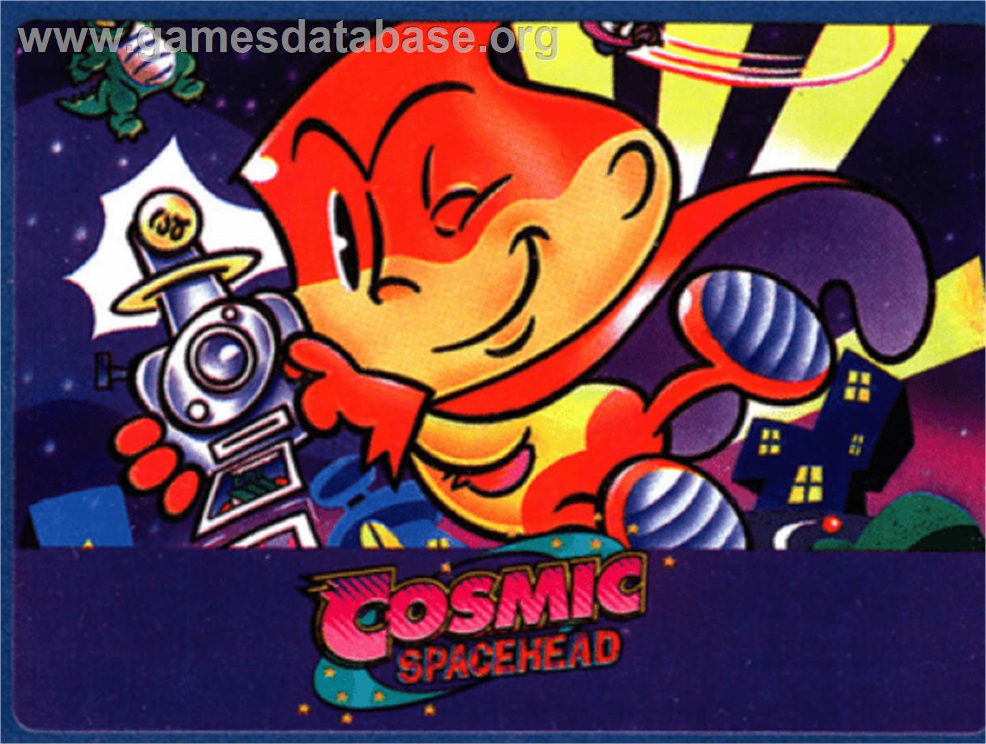 Cosmic Spacehead - Commodore Amiga - Artwork - Cartridge Top