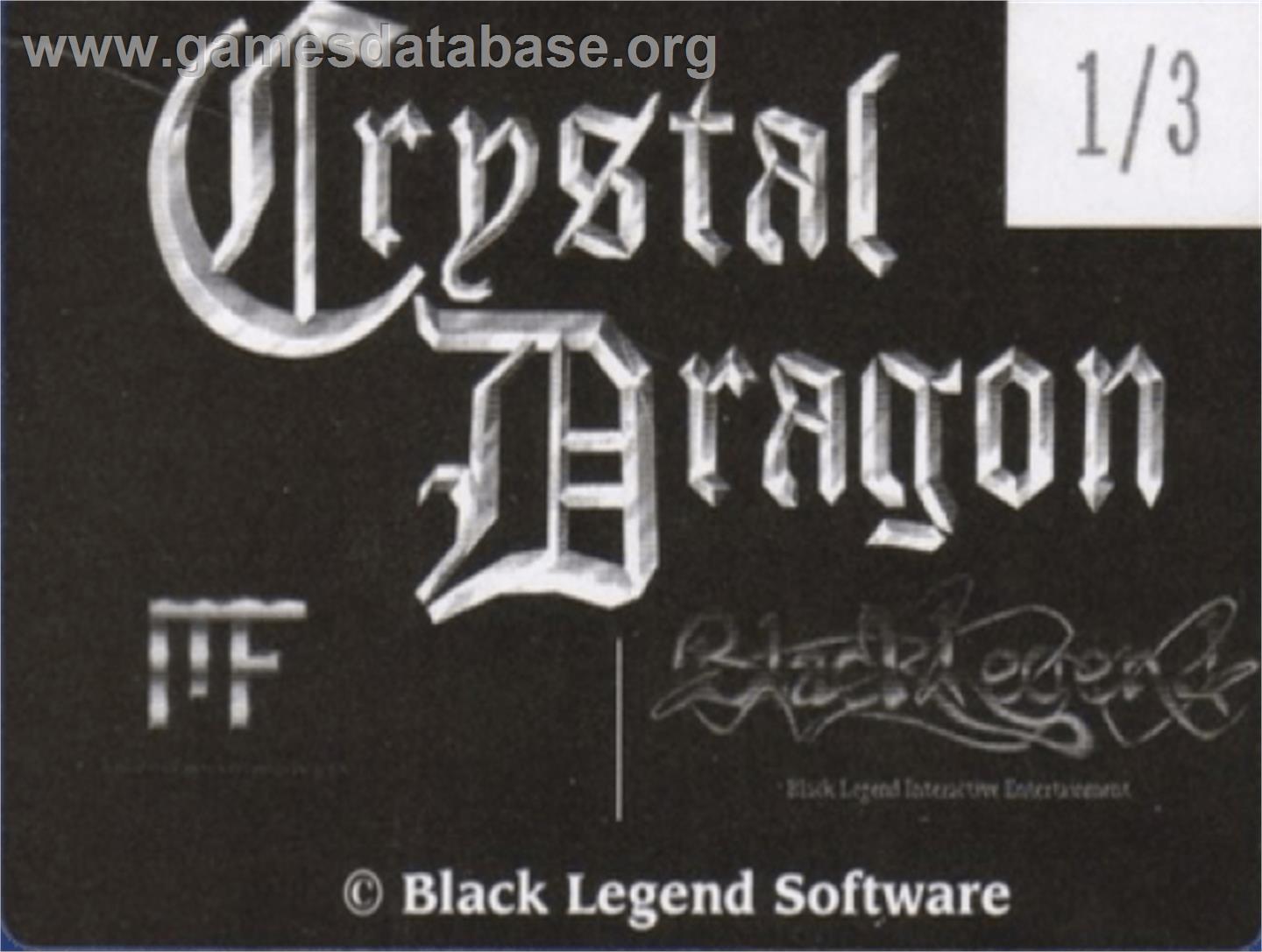 Crystal Dragon - Commodore Amiga - Artwork - Cartridge Top