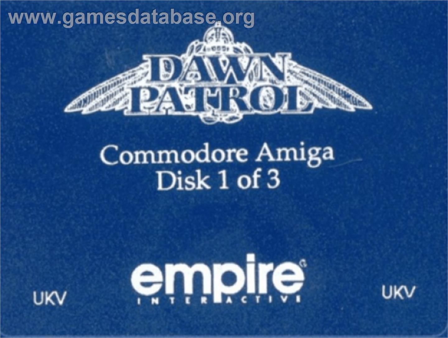 Dawn Patrol - Commodore Amiga - Artwork - Cartridge Top