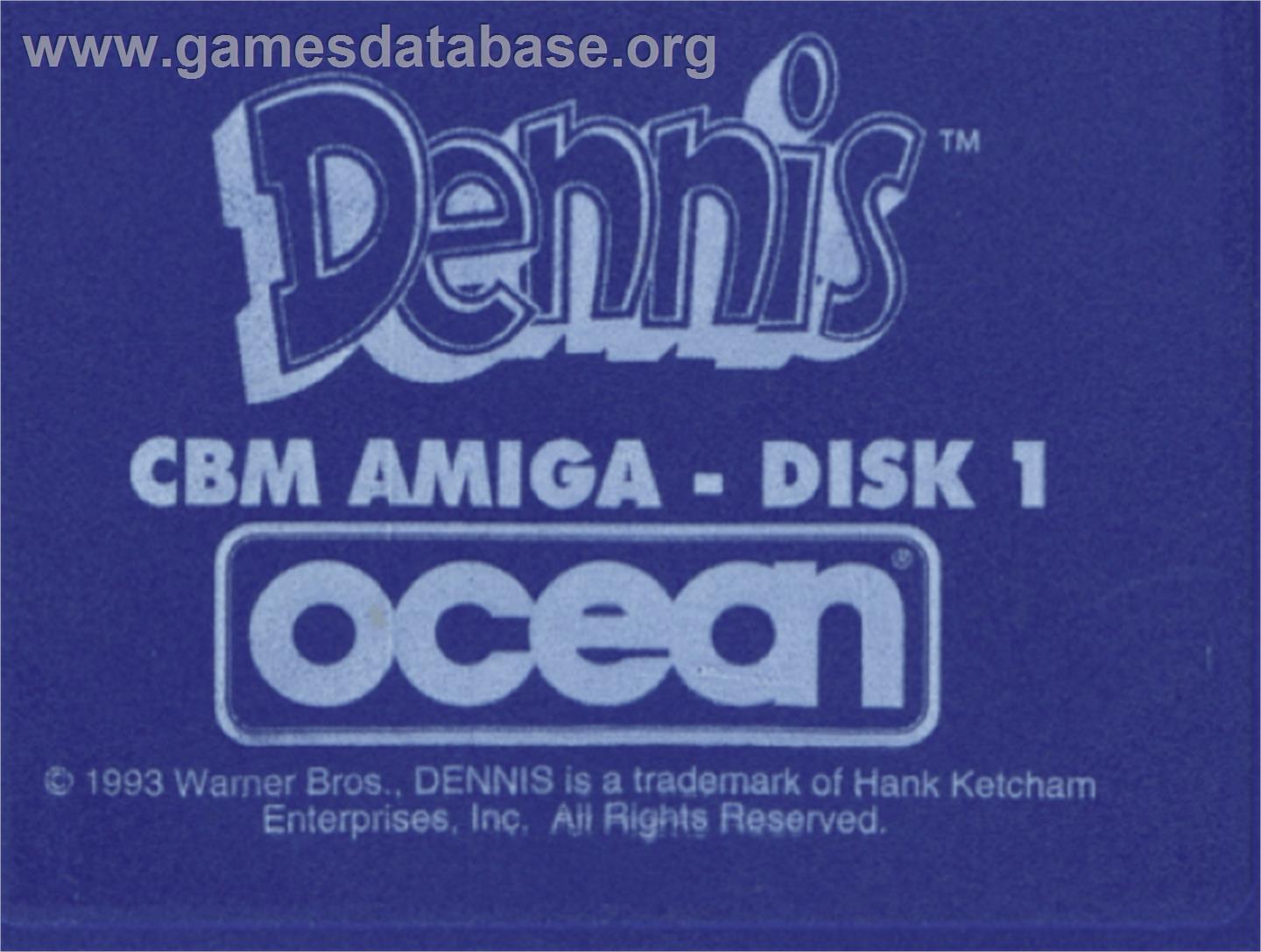 Dennis - Commodore Amiga - Artwork - Cartridge Top