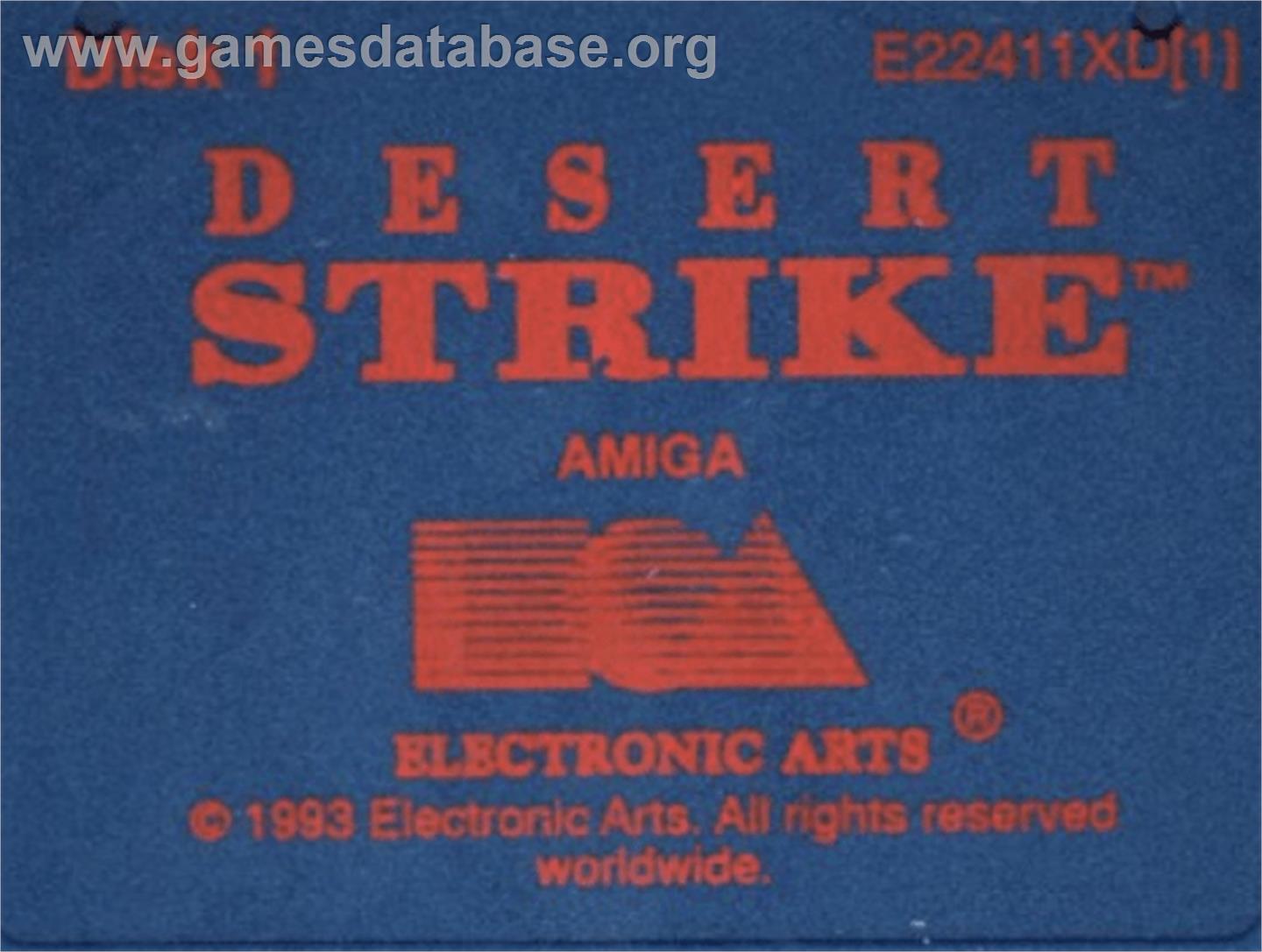 Desert Strike: Return to the Gulf - Commodore Amiga - Artwork - Cartridge Top