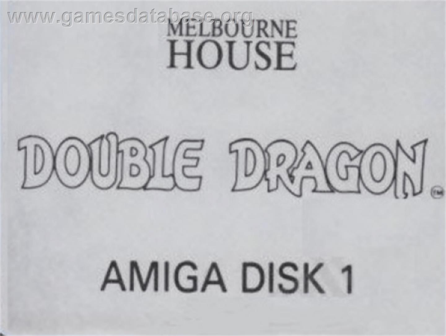 Double Dragon - Commodore Amiga - Artwork - Cartridge Top