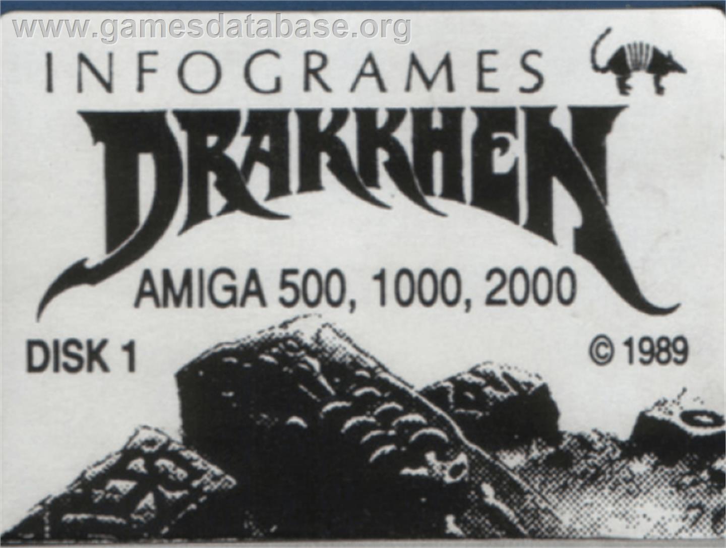 Drakkhen - Commodore Amiga - Artwork - Cartridge Top